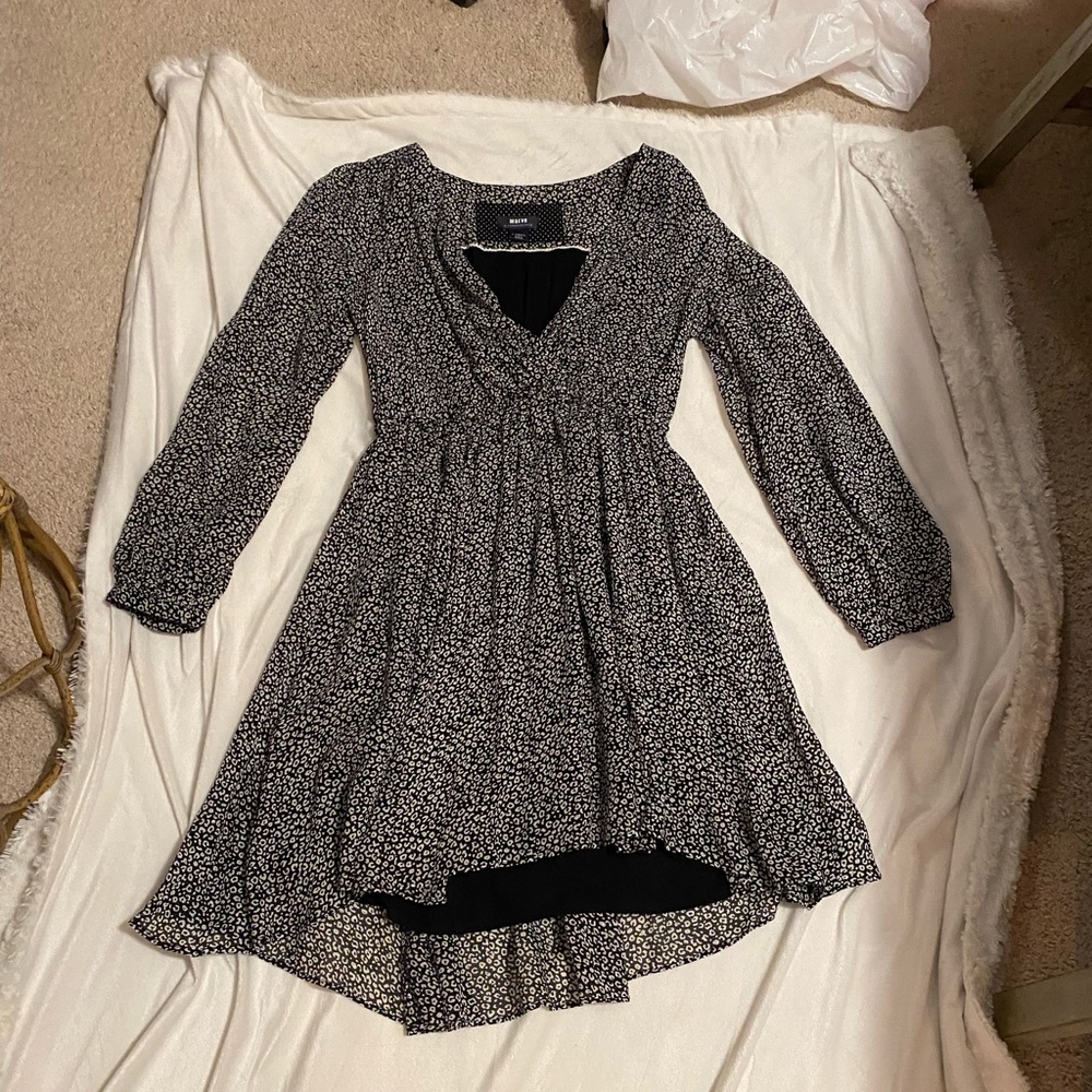 Anthropologie Maeve Leopard Print Mini Dress/ Size X-Small